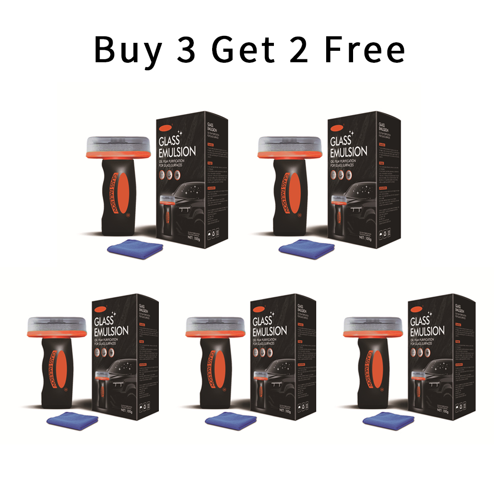 Car glass cleaning brush for removing oil film