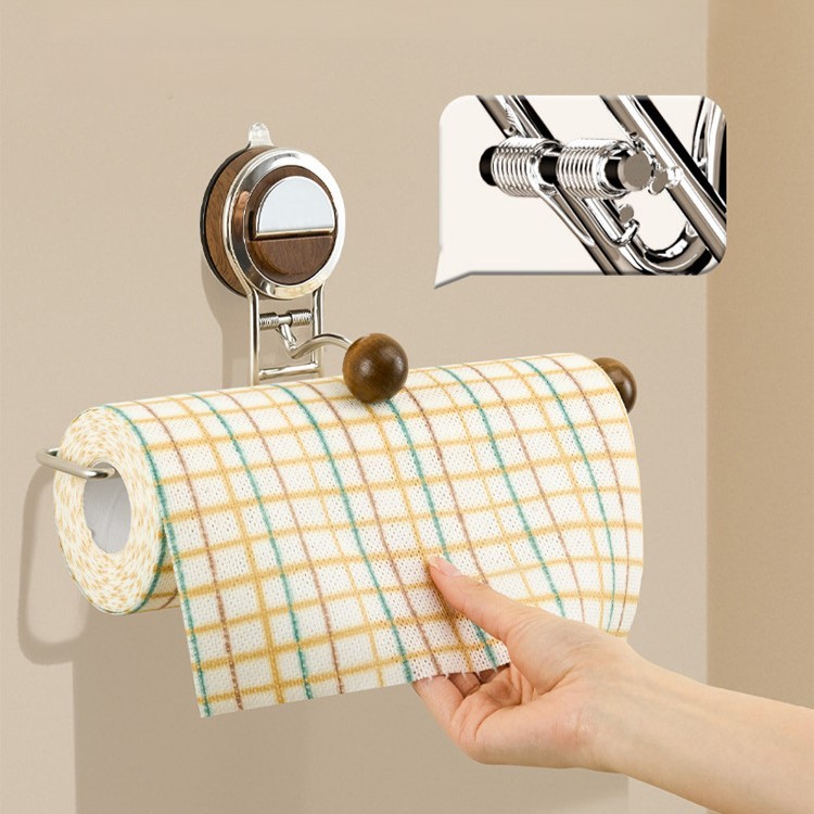 Suction cup toilet paper holder wall mounted paper roll storage rack