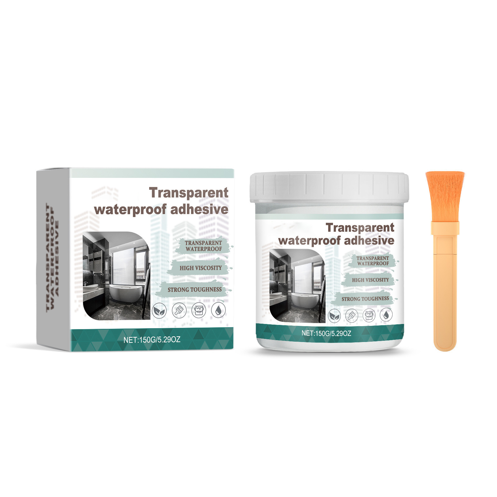 Multifunctional transparent waterproof adhesive