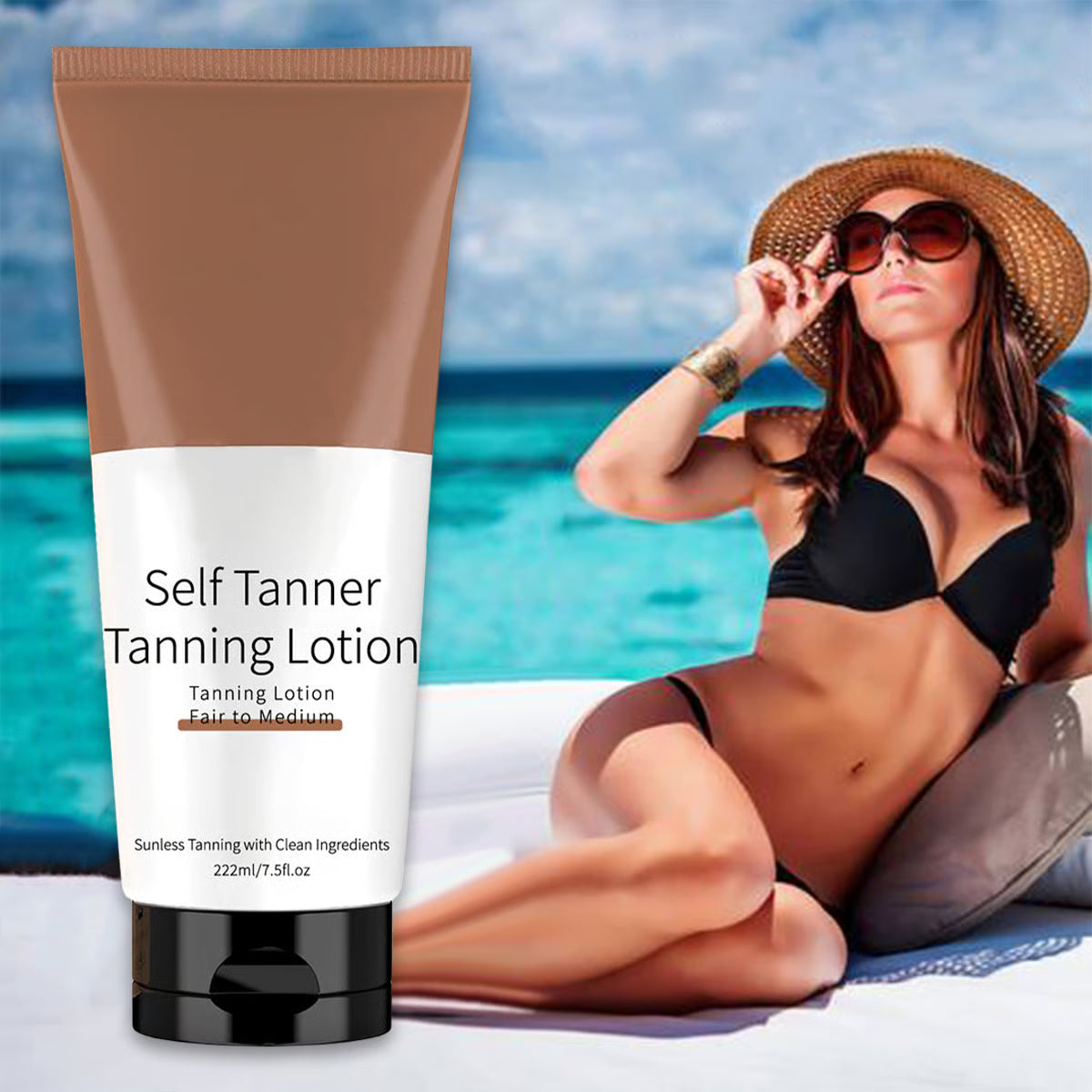 🌞 Achieve Flawless, Sun-Free Radiance ✨ Self-Tanning Lotion