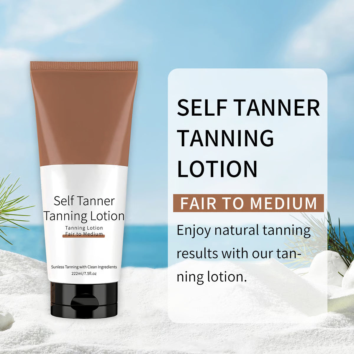 🌞 Achieve Flawless, Sun-Free Radiance ✨ Self-Tanning Lotion
