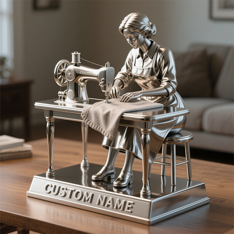 Personalized Seamstress Sculpture Desktop Ornament