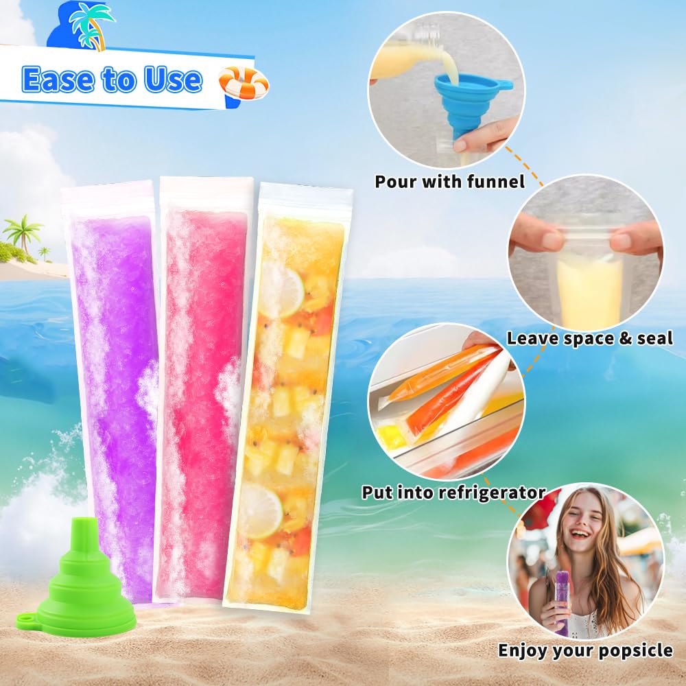 Popsicle Bags — With Seals and Funnel