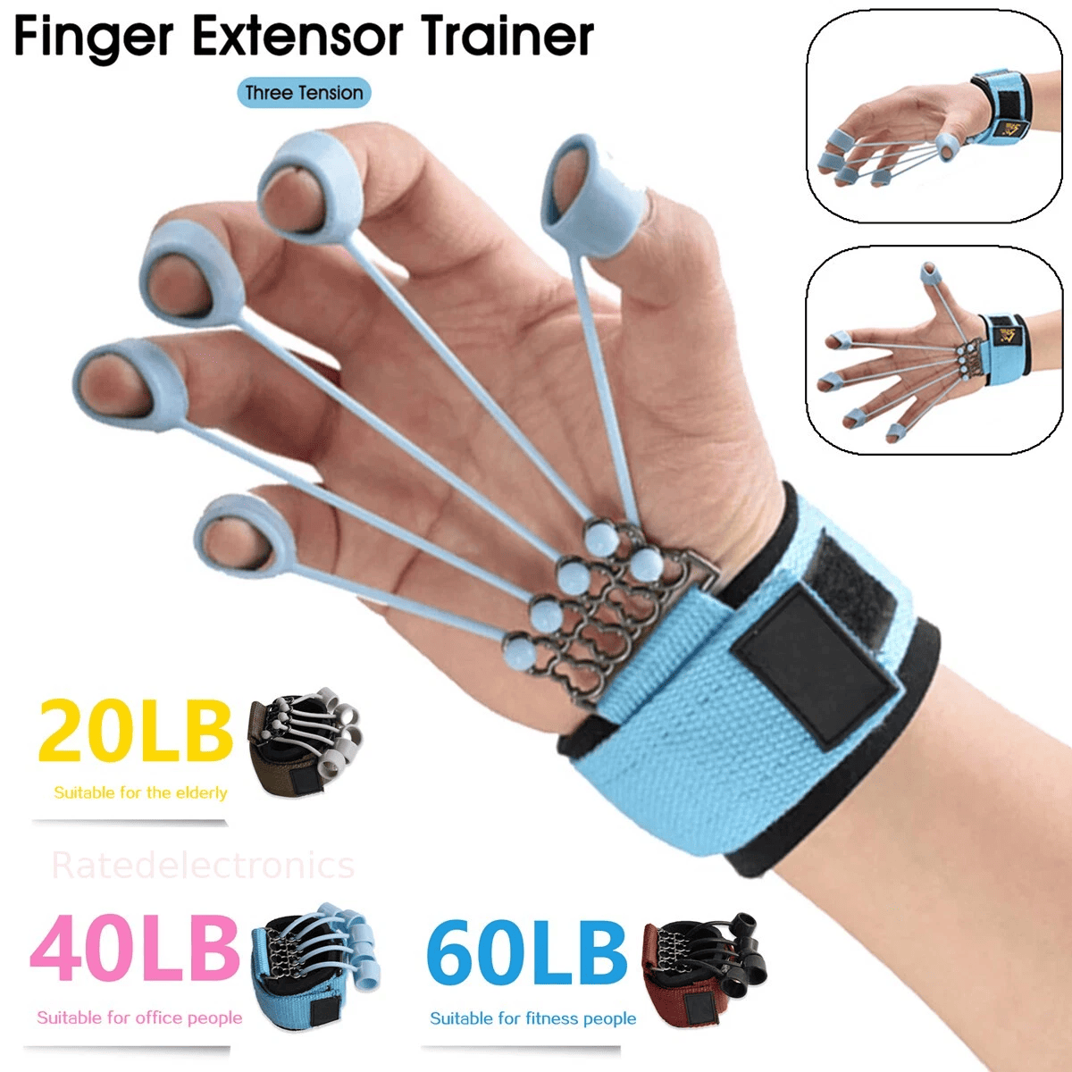 Finger flexion and extension trainer