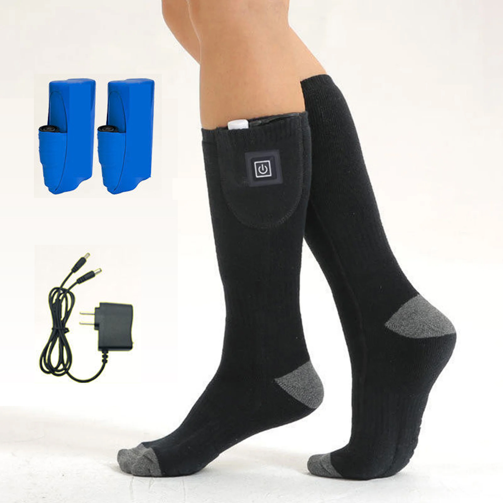 Electric foot heating socks