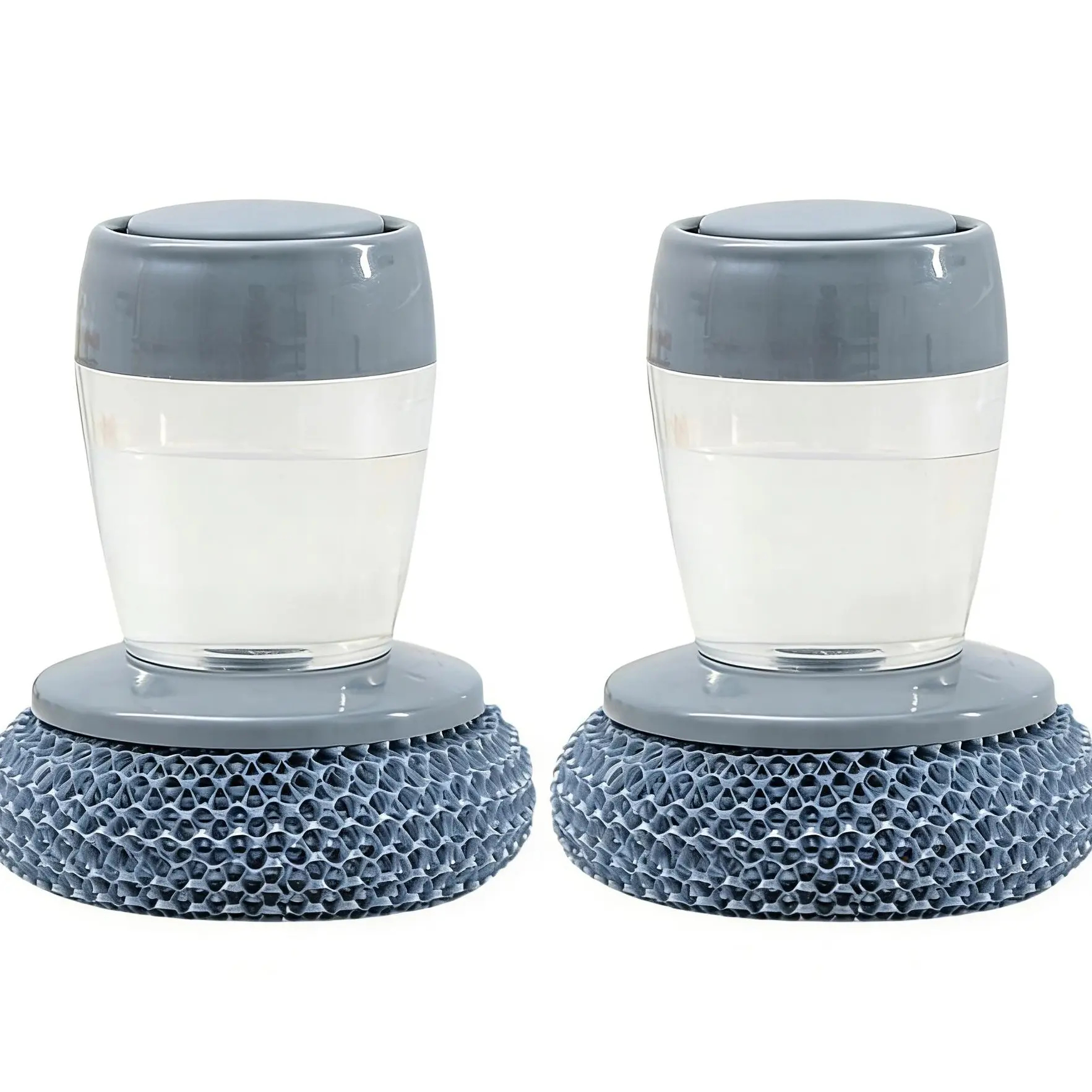 Automatic Liquid Filling Comfort Handle Soap Dispense Palm Brush for Kitchen Sink Pot Bowl Cleaning