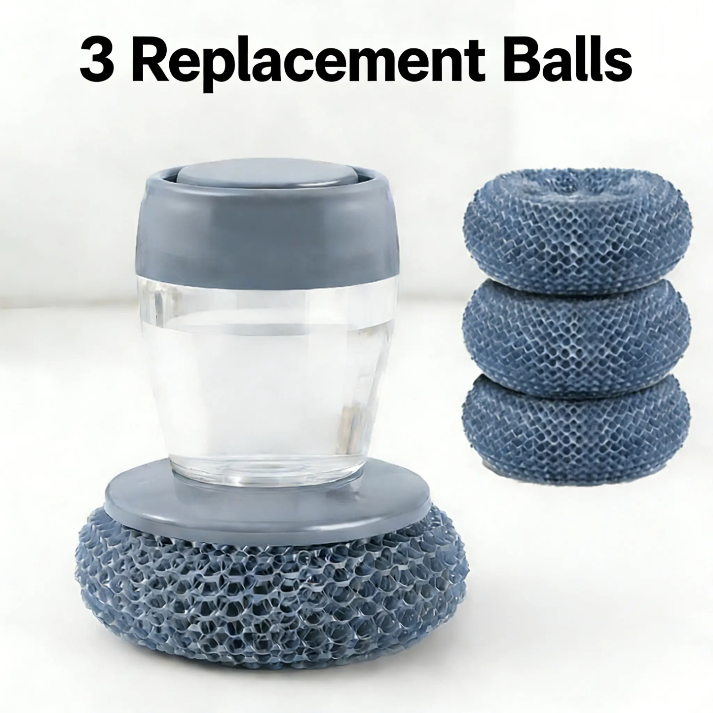 Automatic Liquid Filling Comfort Handle Soap Dispense Palm Brush for Kitchen Sink Pot Bowl Cleaning