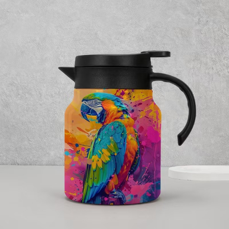 Retro floral pattern teapot