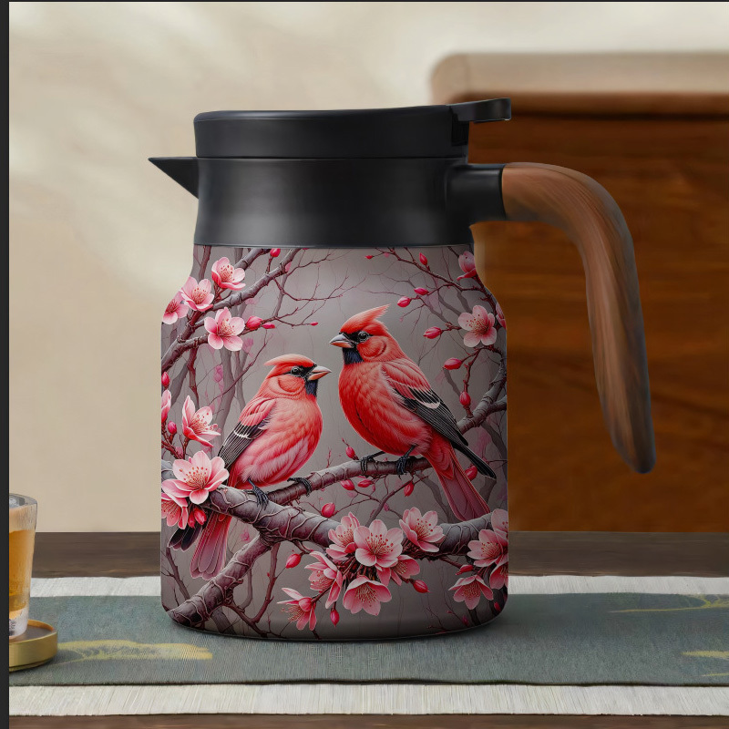 Retro floral pattern teapot