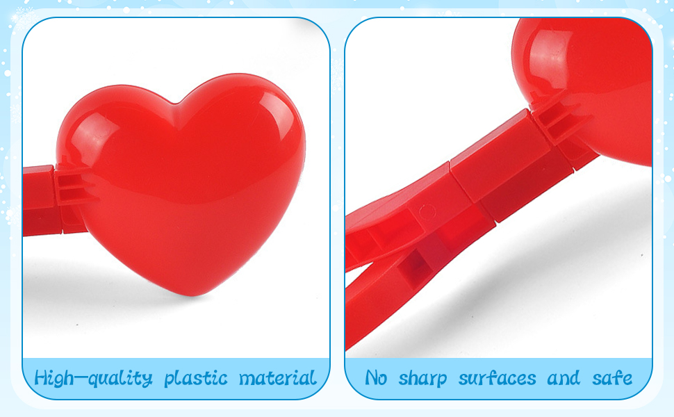 Outdoor Heart Shaped Snow Ball Maker Clamps Children Adults Game Winter Activities Toys To