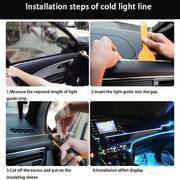 3 meters 7 colors rbg car interior atmosphere lighting led strip neon led car lighting strips diy flexible el cold light line tube auto decoration details 7