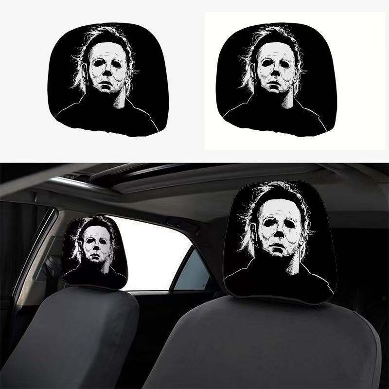 Wacky Double-Sided Printed Car Headrest Cover