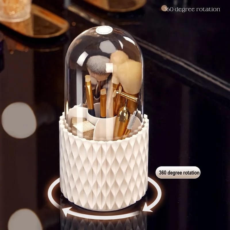 🔥Sleek 360° Spinning Makeup Brush Holder