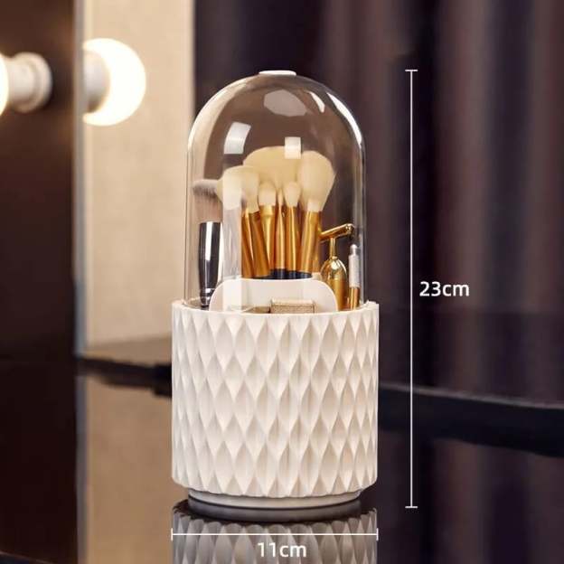 🔥Sleek 360° Spinning Makeup Brush Holder