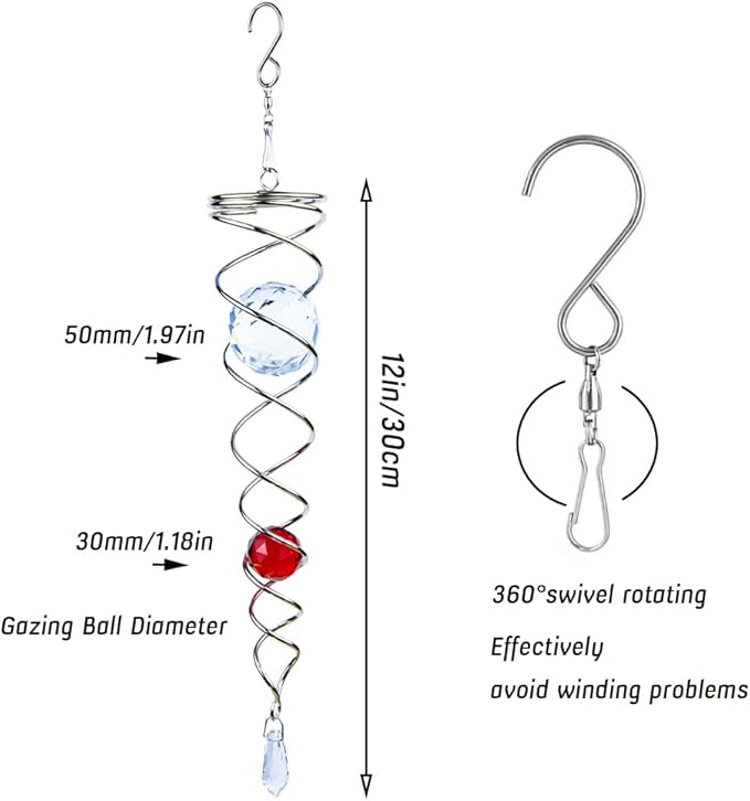 Rotating wind chime tail indoor and outdoor decoration