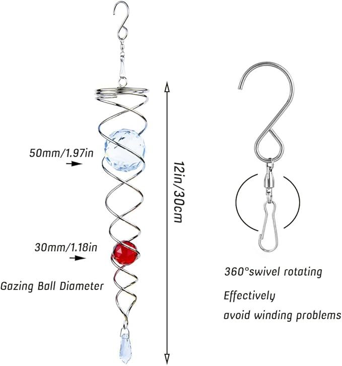 Rotating wind chime tail indoor and outdoor decoration