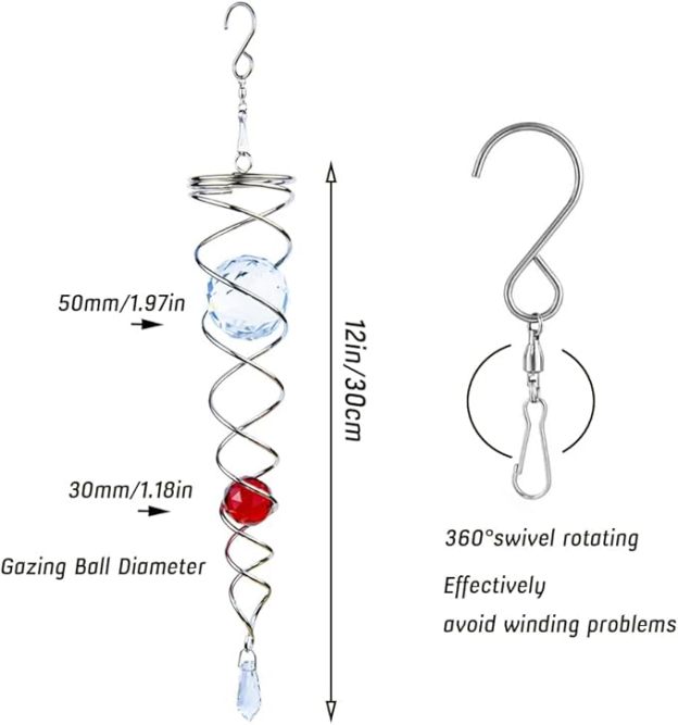 Rotating wind chime tail indoor and outdoor decoration