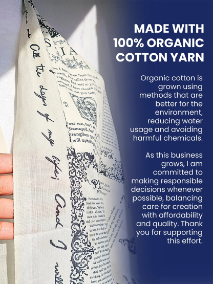 Handmade scripture shawl