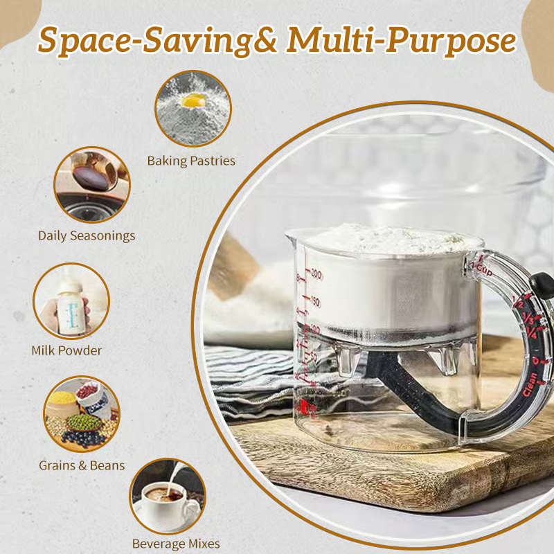 ✨4-in-1 Adjustable Measuring Cup
