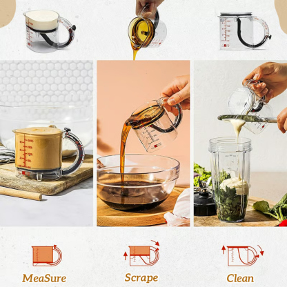 ✨4-in-1 Adjustable Measuring Cup