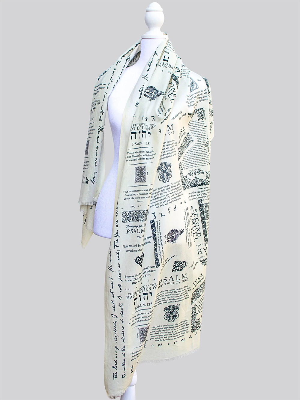 Handmade scripture shawl