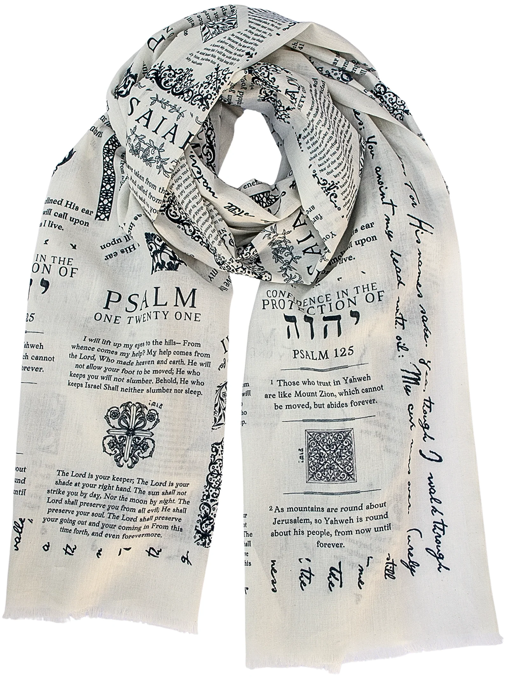 Handmade scripture shawl