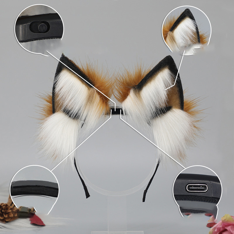 Rechargeable plush electric headband