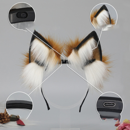 Rechargeable plush electric headband