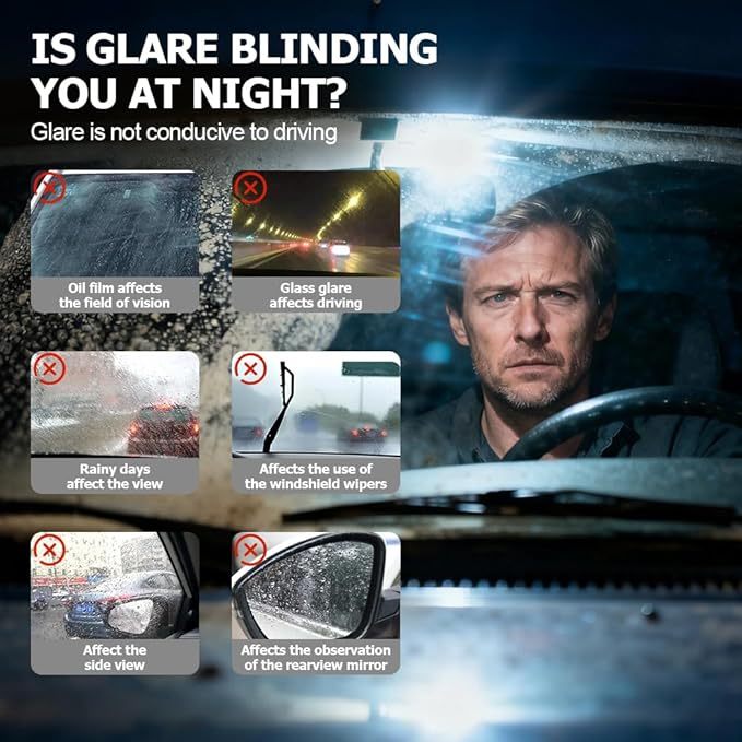 Car glass cleaning brush for removing oil film