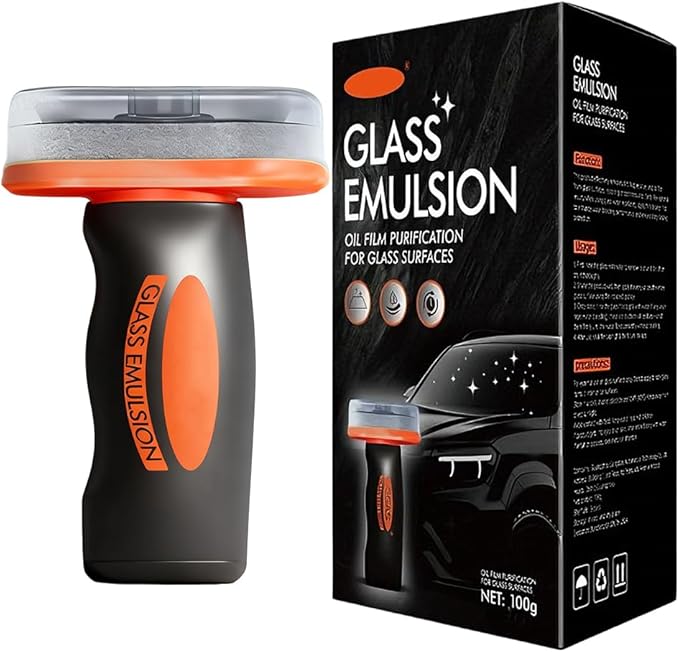 Car glass cleaning brush for removing oil film