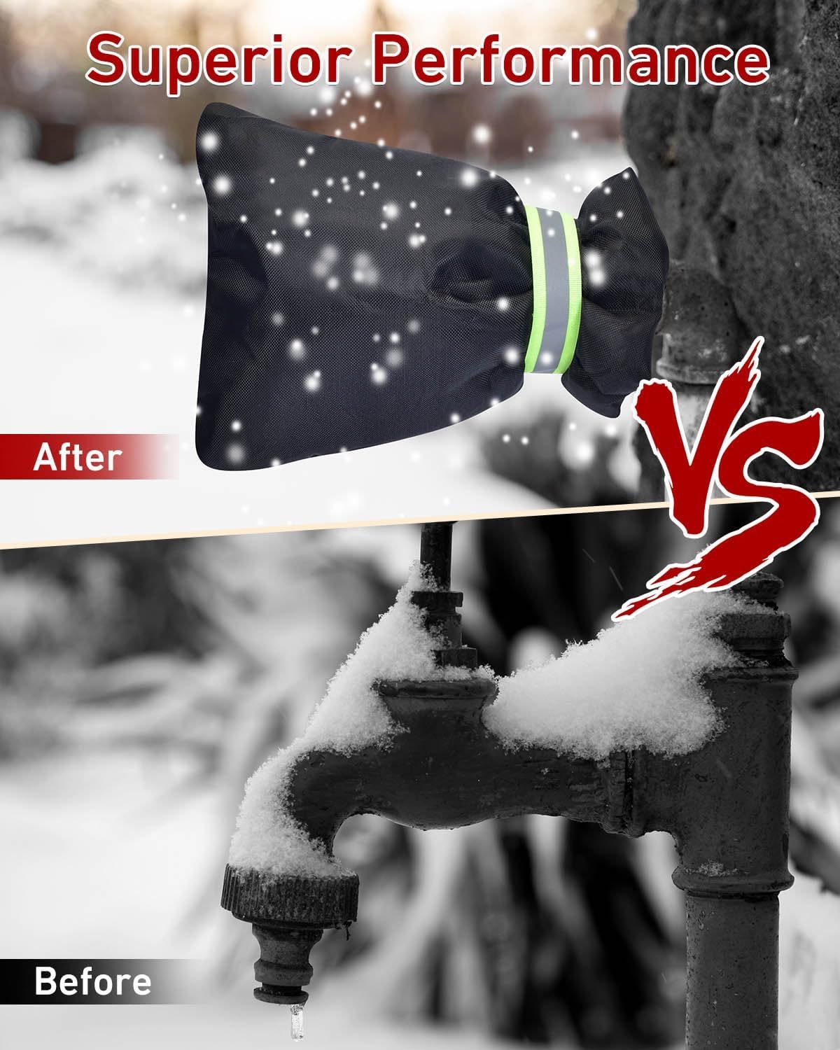 Outdoor faucet frost protection cover