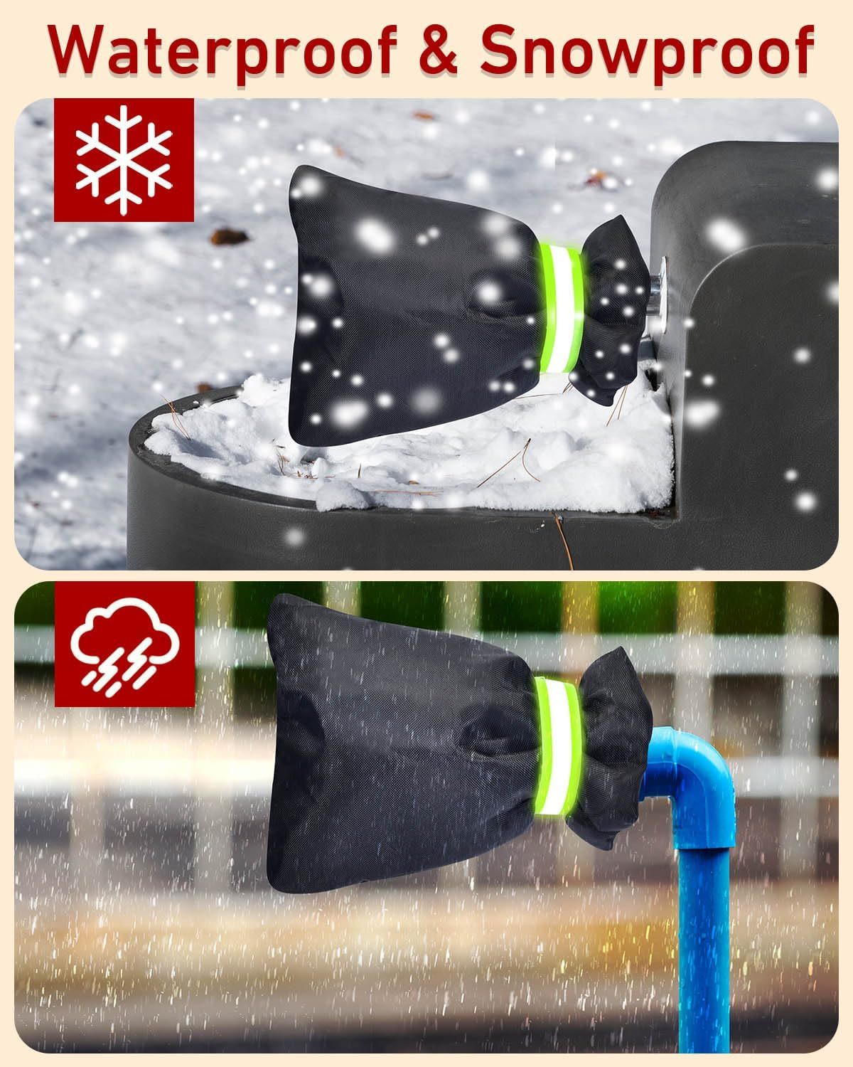 Outdoor faucet frost protection cover