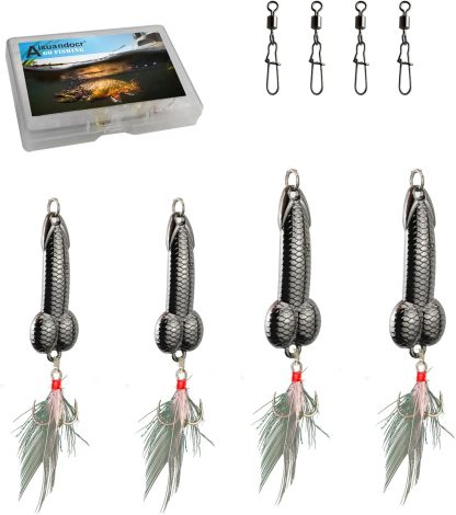 Bass Fishing Lure, Fishing Spoons, Topwater Fishing Lures with Trebles Hooks, Trout Fishing Lures, Fishing Tackle for Freshwater and Saltwater, Fishing Gifts for Men