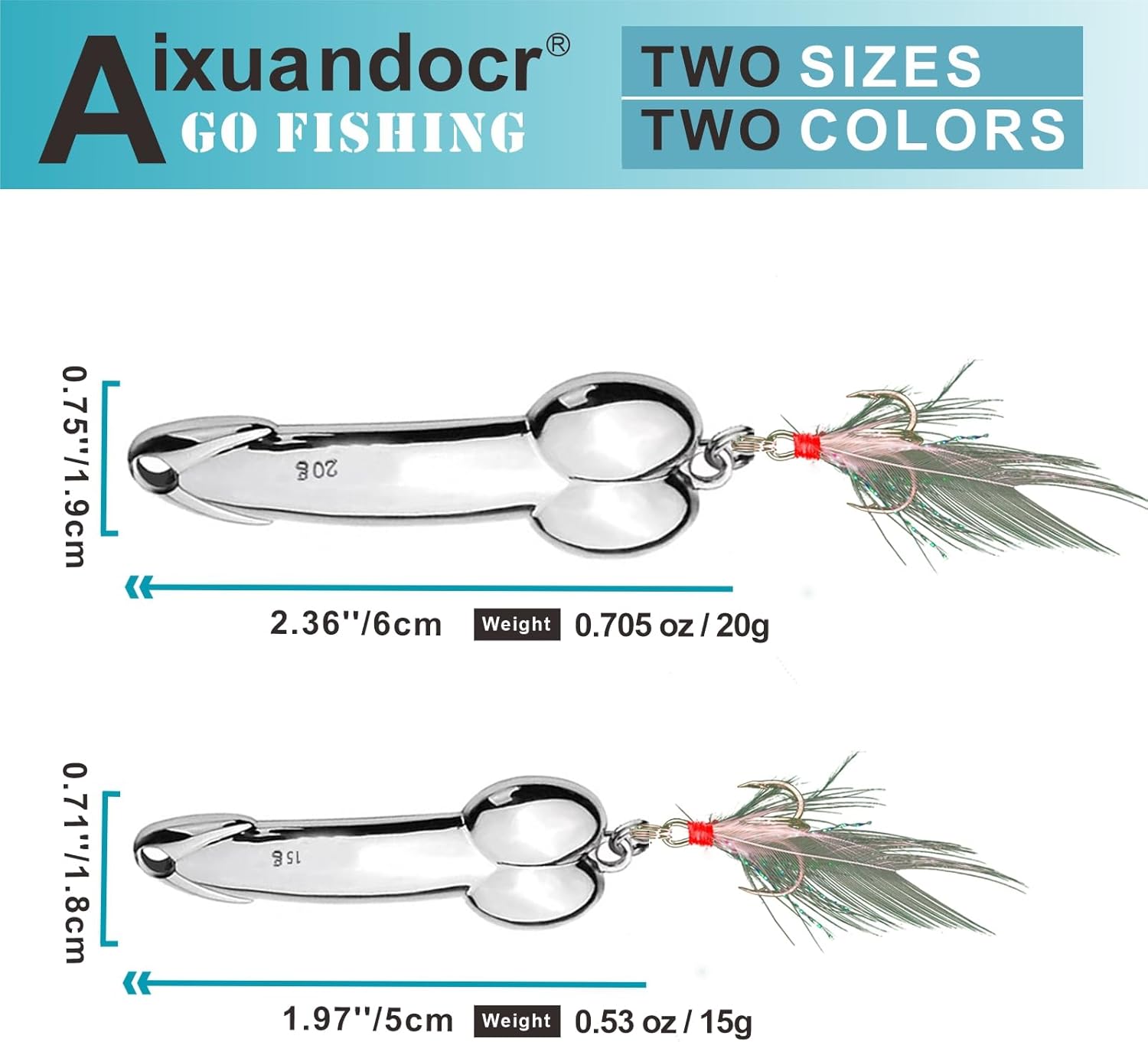 Bass Fishing Lure, Fishing Spoons, Topwater Fishing Lures with Trebles Hooks, Trout Fishing Lures, Fishing Tackle for Freshwater and Saltwater, Fishing Gifts for Men