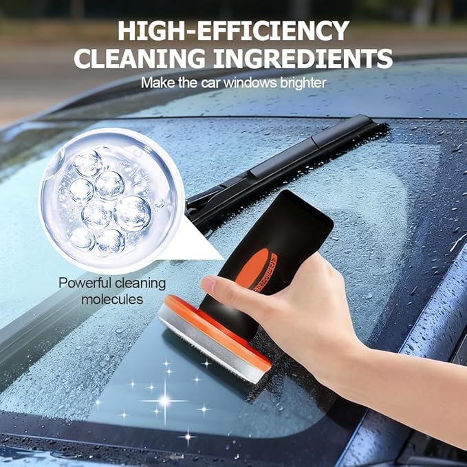 Car glass cleaning brush for removing oil film