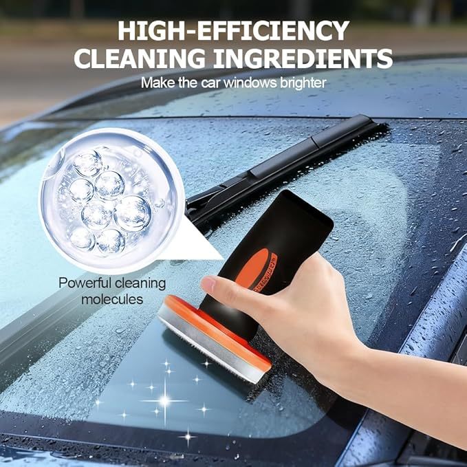Car glass cleaning brush for removing oil film
