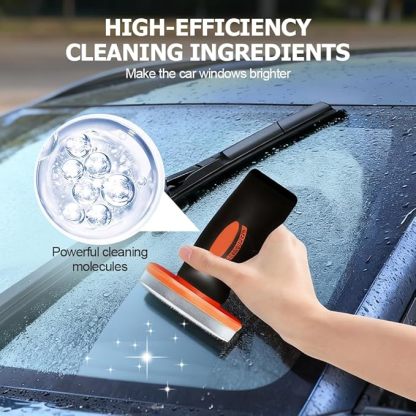 Car glass cleaning brush for removing oil film