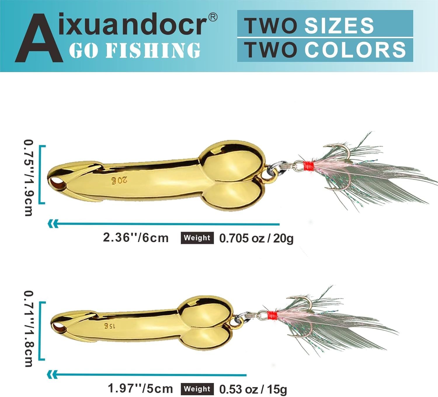 Bass Fishing Lure, Fishing Spoons, Topwater Fishing Lures with Trebles Hooks, Trout Fishing Lures, Fishing Tackle for Freshwater and Saltwater, Fishing Gifts for Men