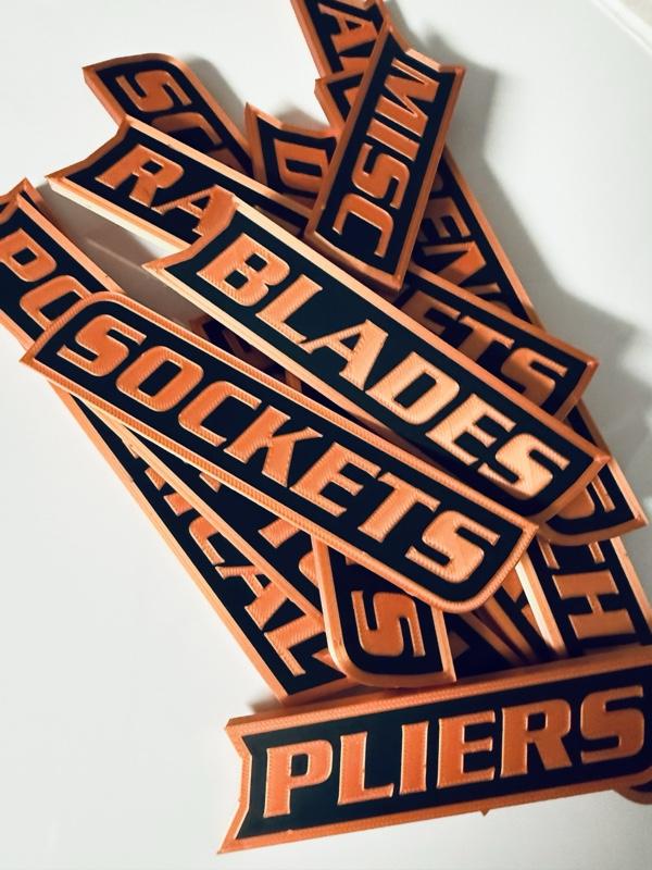 ColKy Designs - Custom Premium Magnetic Toolbox Labels for Tool Organization - 12 Pack of High Quality 3D Printed Personalized Magnets for Metal Cabinets, Drawers, Tool Chests, Decor Plastic Gift - Maed to Order &bull; Core Colors &bull; No Custom Text