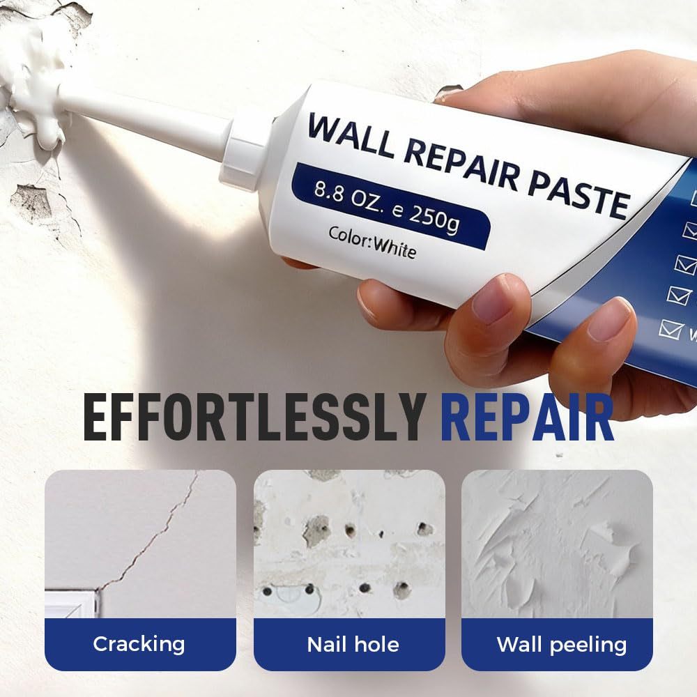 Wall Repair Paste – Fast-drying drywall repair compound and concrete crack filler