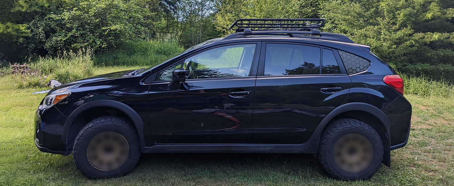 fit for subaru crosstrek  rear side window decal matte black car window decal