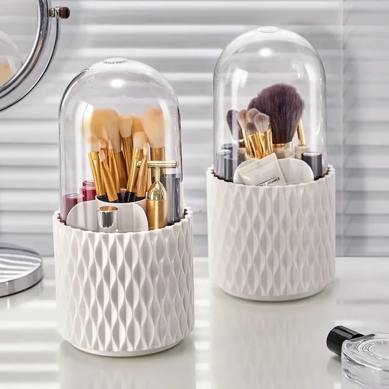 🔥Sleek 360° Spinning Makeup Brush Holder