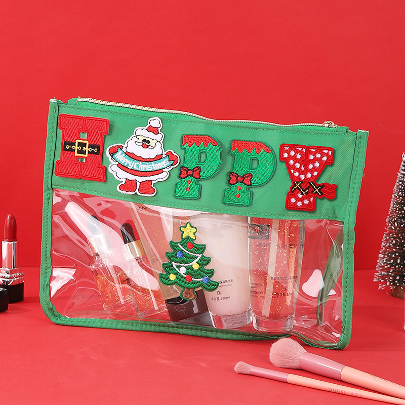 Christmas Embroidered Travel Storage Bag