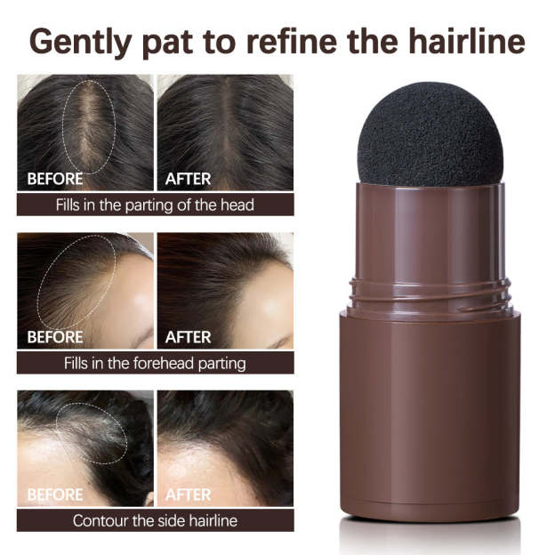 Hairline powder filling hair replacement artifact