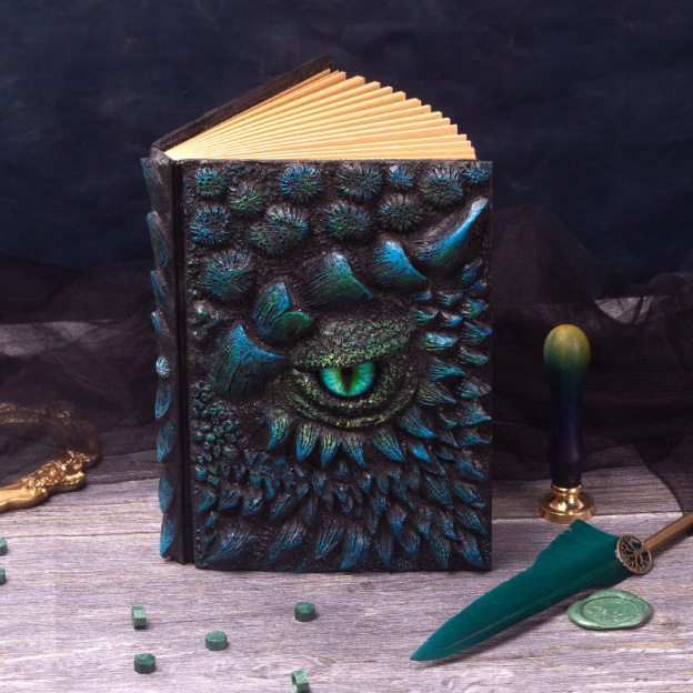 Dragon Book Resin Decoration