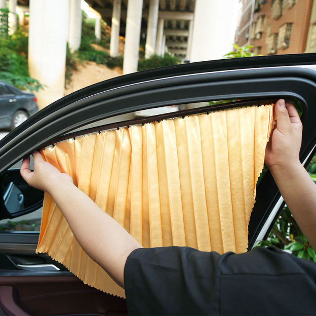 Sun Protection Magnetic Pull-Up Curtain Fabric for Car Use