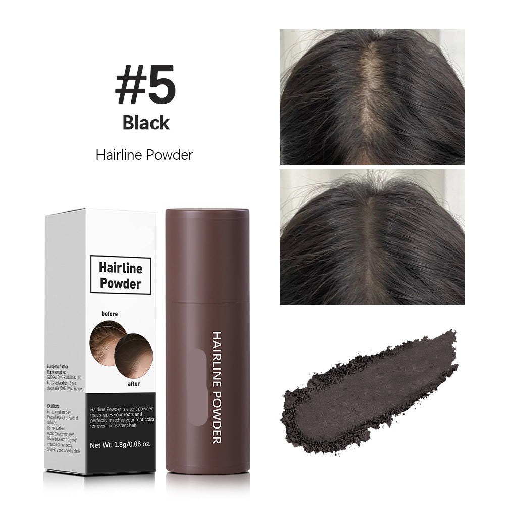 Hairline powder filling hair replacement artifact