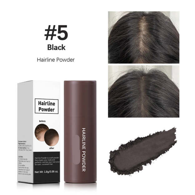 Hairline powder filling hair replacement artifact