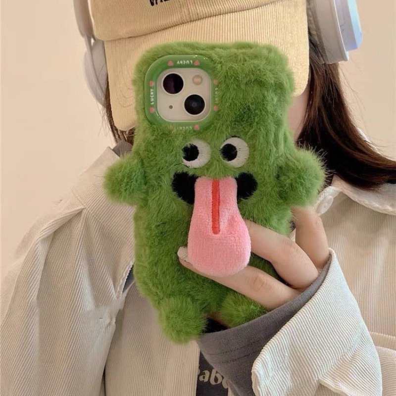 Plush Magnetic Tongue Monster Phone Case