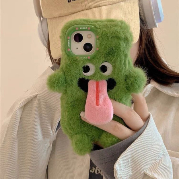 Plush Magnetic Tongue Monster Phone Case